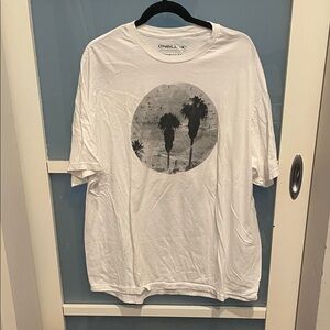 O'Neill Men's White Palm Graphic Tee, XXL, EUC